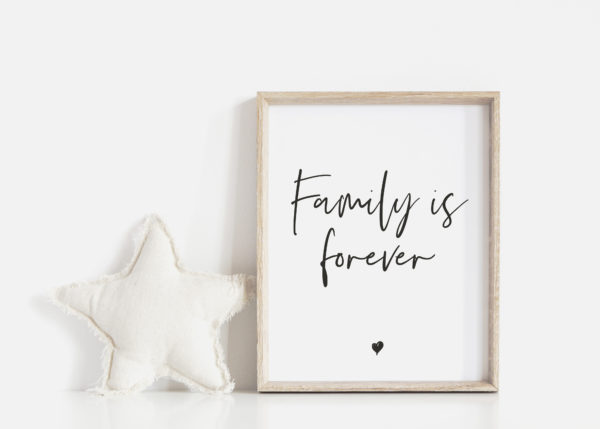 Print "Family is forever"